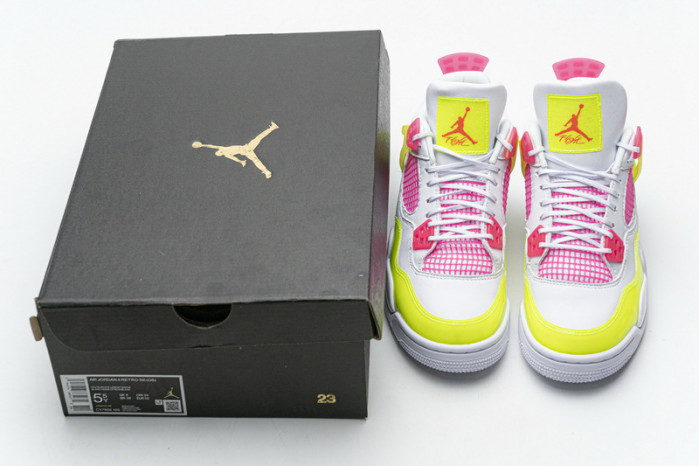 AIR JORDAN 4 GIRLS LEMON VENOM PINK BLAST CV7808-100