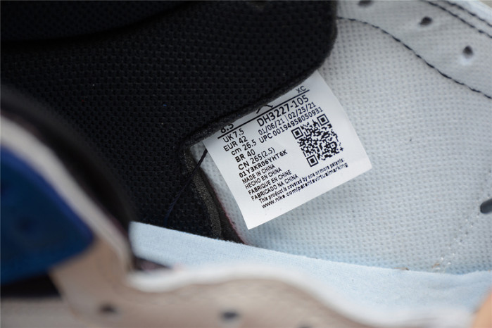 Travis Scott x Fragment x Air Jordan 1 Blue White DH3227-105