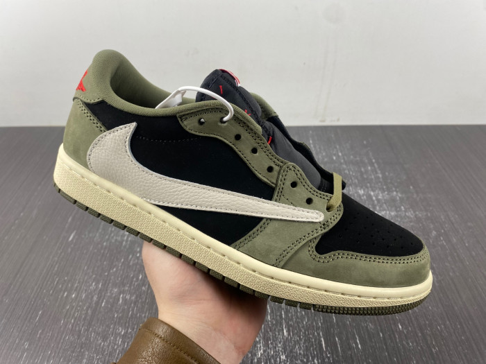 TRAVIS SCOTT AIR JORDAN 1 LOW OG BLACK OLIVE DM7866-002