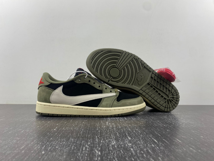 TRAVIS SCOTT AIR JORDAN 1 LOW OG BLACK OLIVE DM7866-002