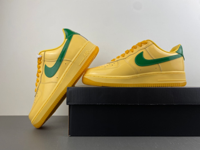 Nike Air Force 1 Low Patent Leather Topaz Gold Pine Green IO4489-700
