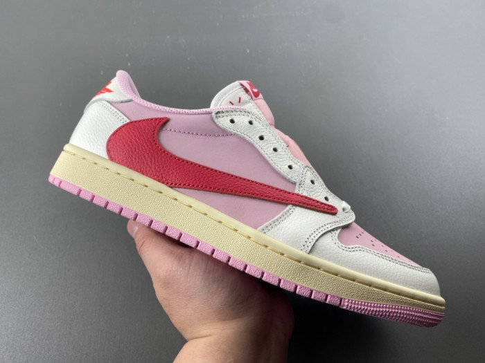 Travis Scott × AJ1 Low "Shy Pink" IQ7604-101