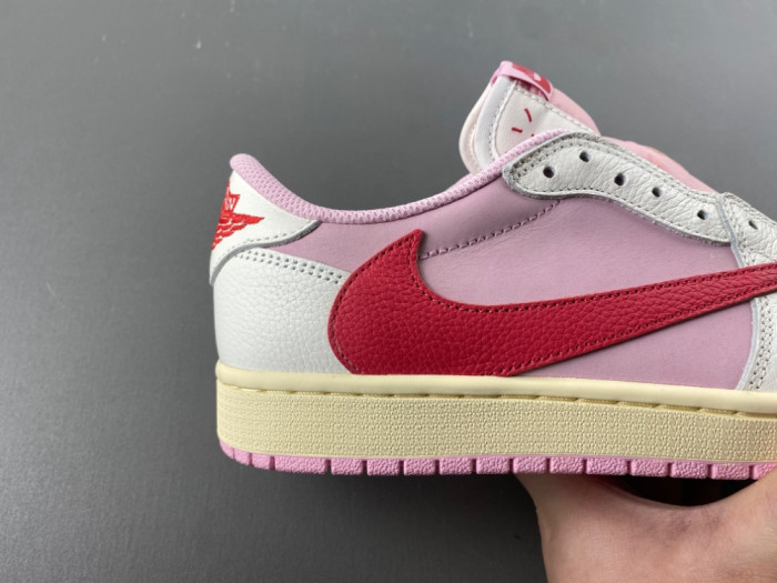 Travis Scott × AJ1 Low "Shy Pink" IQ7604-101