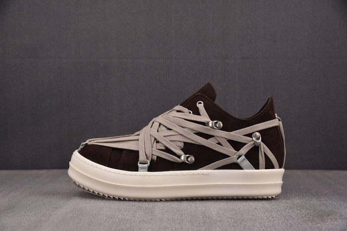 RICK 0WENS SNEAKERS(BROWN RED)