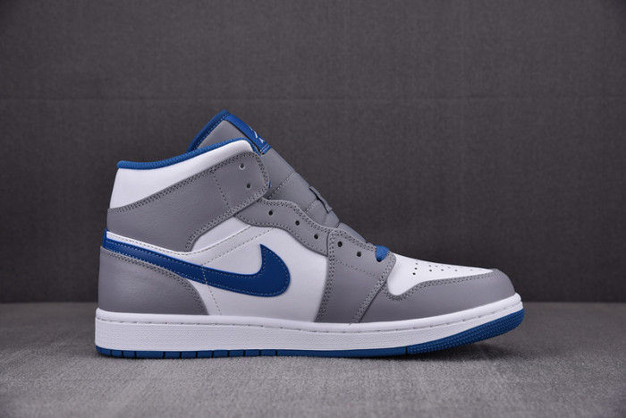 AIR Jordan 1 Mid True Blue Cement (GS) - DQ8423-014